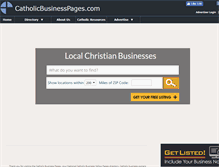 Tablet Screenshot of catholicbusinesspages.com
